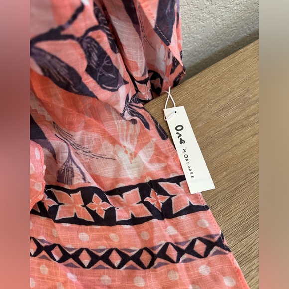 Pink & Navy Botanical Kimono - Picture 2 of 8